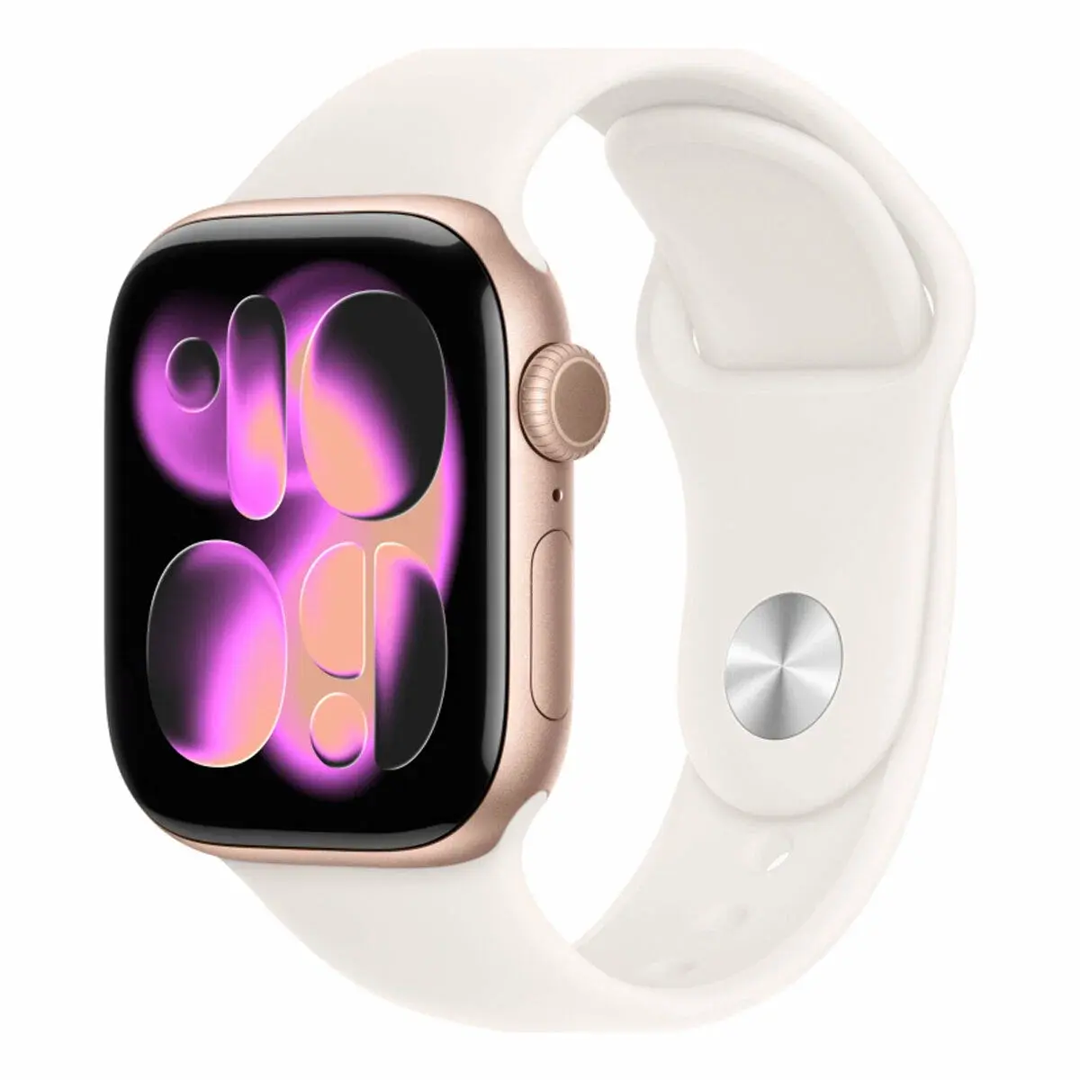 Apple Watch Series 11 42mm Rose Gold Aluminum Case with Light Blush Sport Band S/M