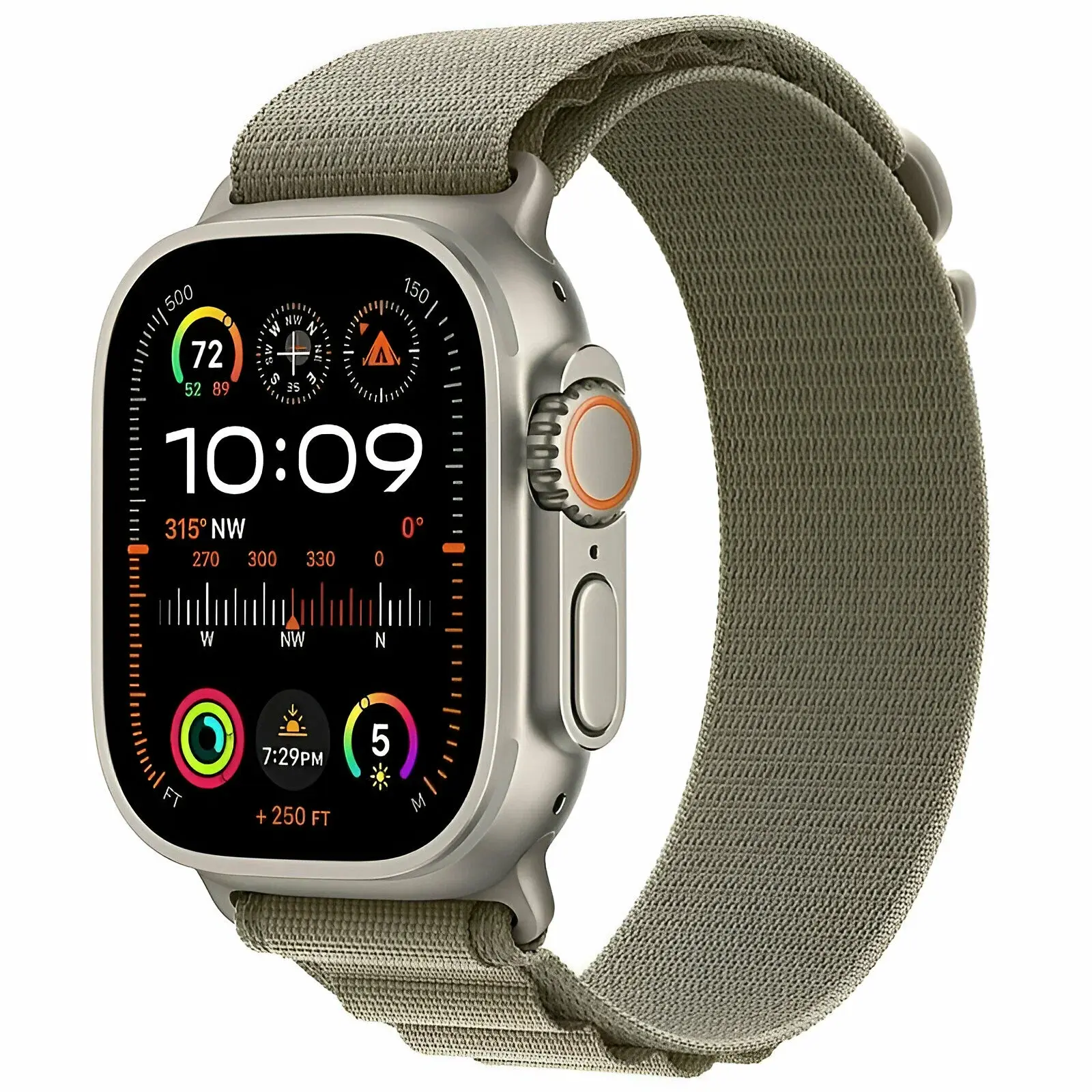 Apple Watch Ultra 2 (2024), 49mm, Natural Titanium Case, Tan Alpine Loop (S)