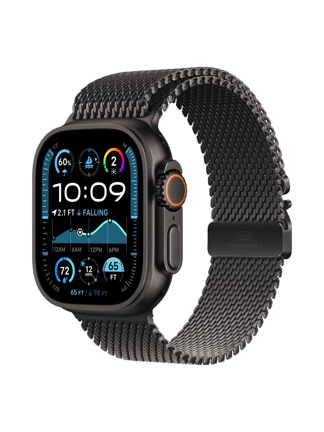 Apple Watch Ultra 2 49 (2024) (металический ремешок) Black/Black TML L