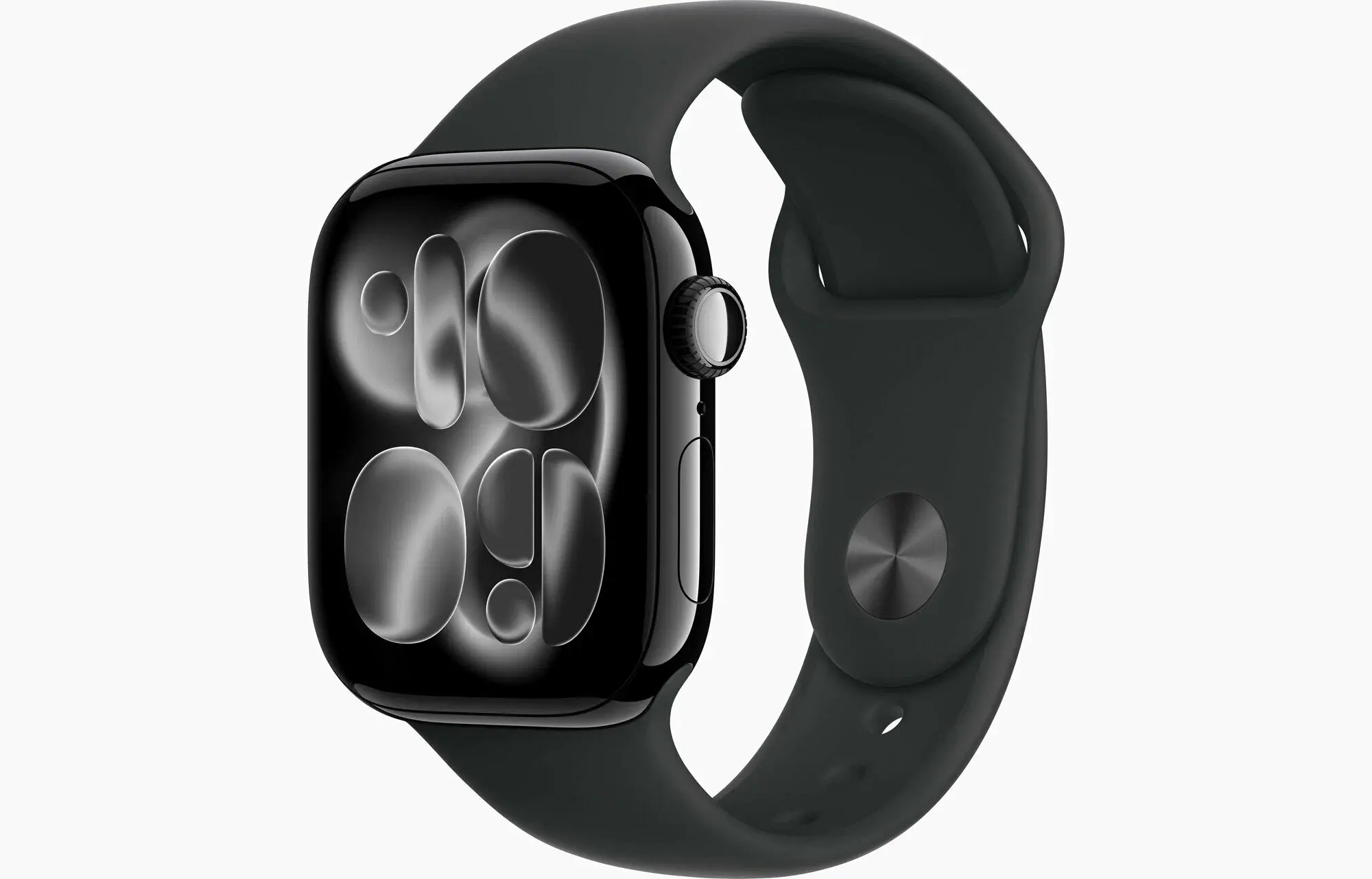 Apple Watch S11 GPS 42mm Jet Black Aluminium Case with Black Sport Band - S/M MEQT4