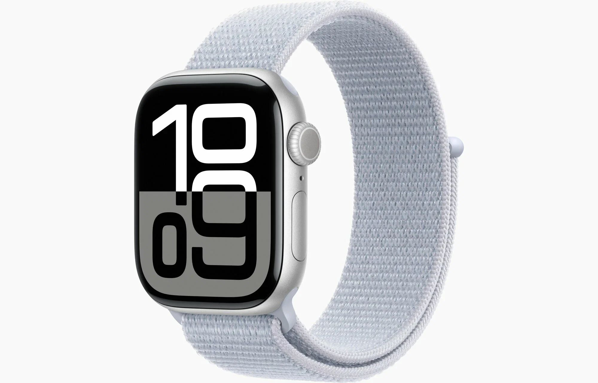 Apple Watch Series 10 46 мм GPS, One Size Silver Aluminum Case, Blue Cloud Sport Loop