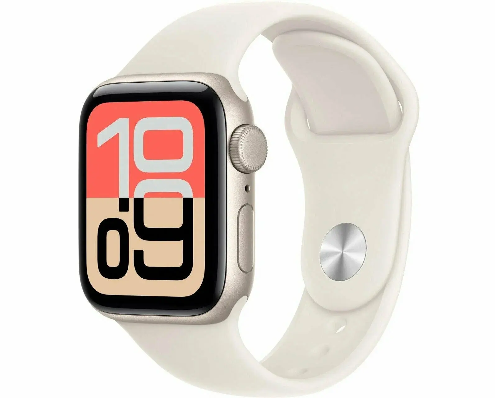 Apple Watch SE 3 (2025) 40mm Starlight Aluminum Case with Starlight Sport Band S/M