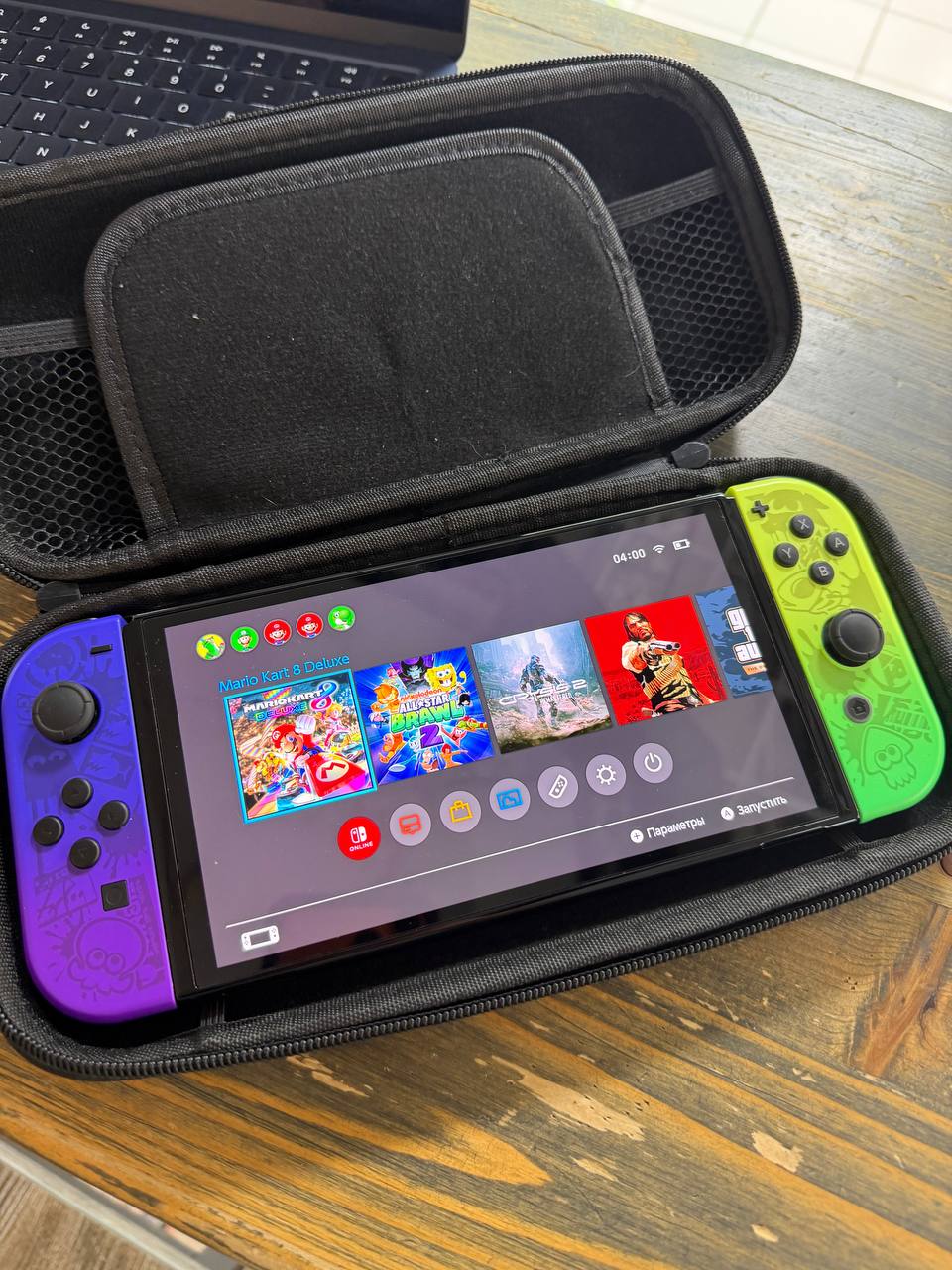 Nintendo Switch Oled 512GB Splatoon (Прошитый) с кейсом Б/У