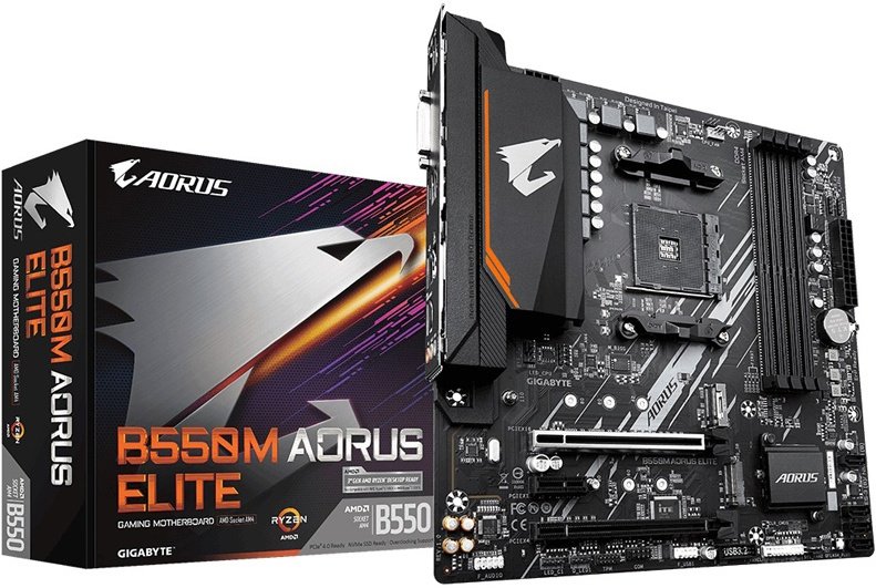 Материнская плата AM4 Gigabyte B550M AORUS ELITE