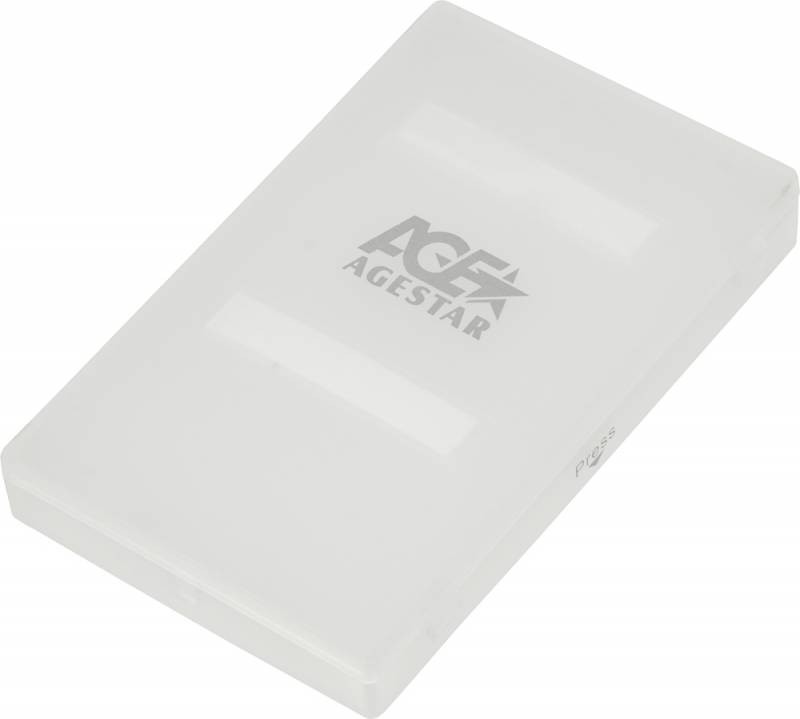 Коробка для HDD 2,5'' USB 2.0 AgeStar SUBCP1 White