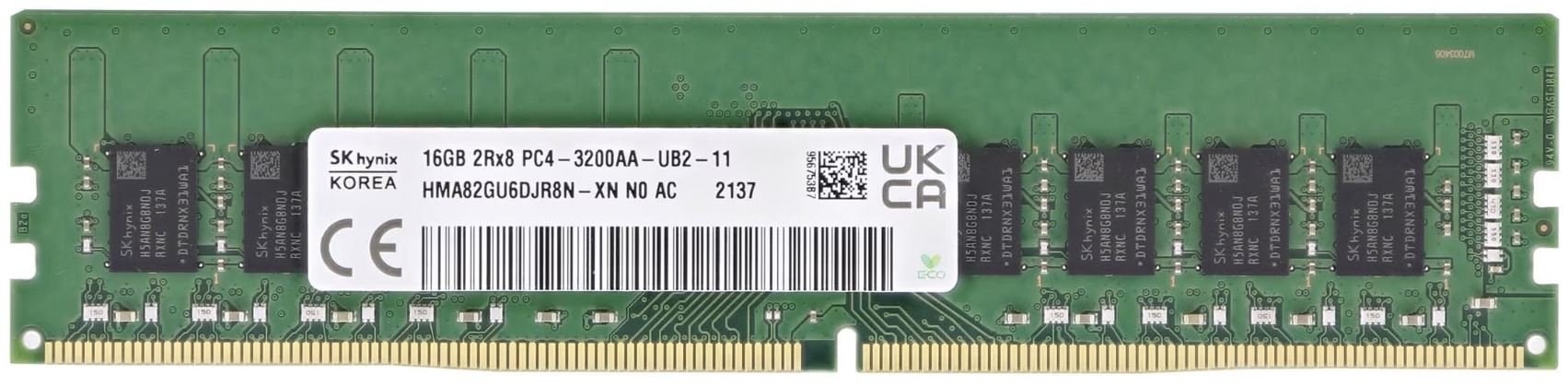 Б/у Модуль памяти DDR4 16Gb Hynix 3200 HMAA2GU6CJR8N-XN