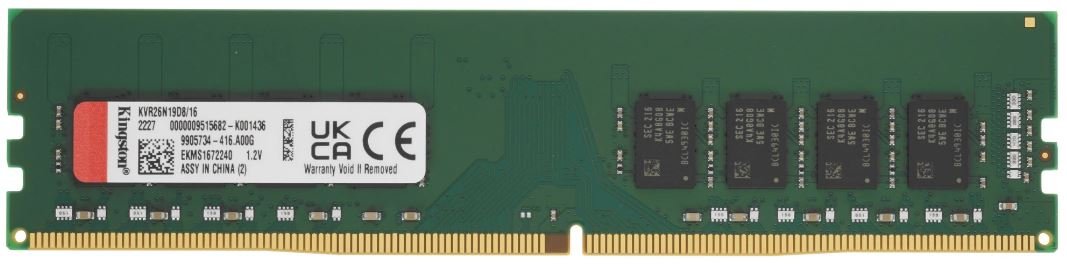 Модуль памяти DDR4 16GB Kingston 2666 KVR26N19D8/16 OEM