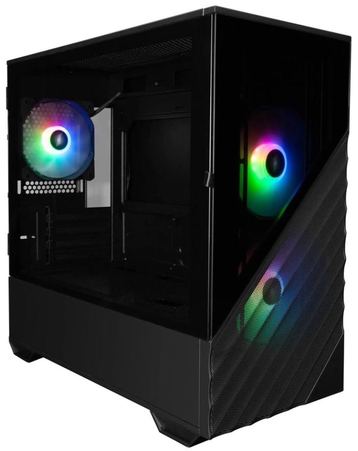 Корпус 1stPlayer DK D7 ARGB Black (Mini-Tower, mATX, закаленное стекло, 3x120mm ARGB)