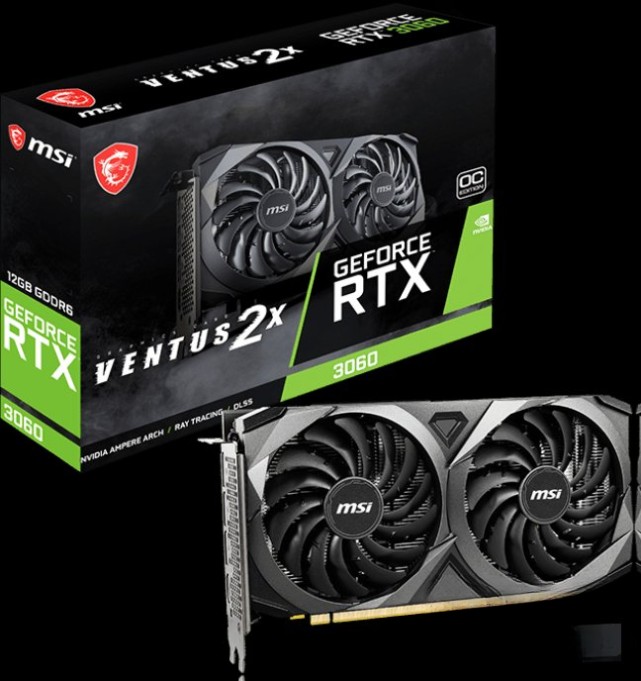 Видеокарта GeForce RTX 3060 12Gb MSI Ventus 2X 12G OC