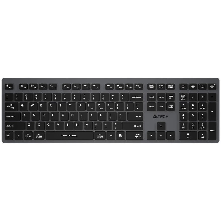 Клавиатура беспроводная A4Tech Fstyler FBX50C серый