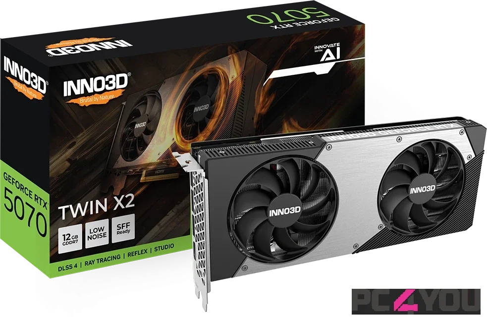 Видеокарта GeForce RTX 5070 INNO3D Twin X2 12Gb N50702-12D7-195064N
