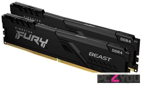 Модуль памяти DDR4 64Gb (2x32Gb Kit) Kingston 3200 Fury Beast KF432C16BBK2/64