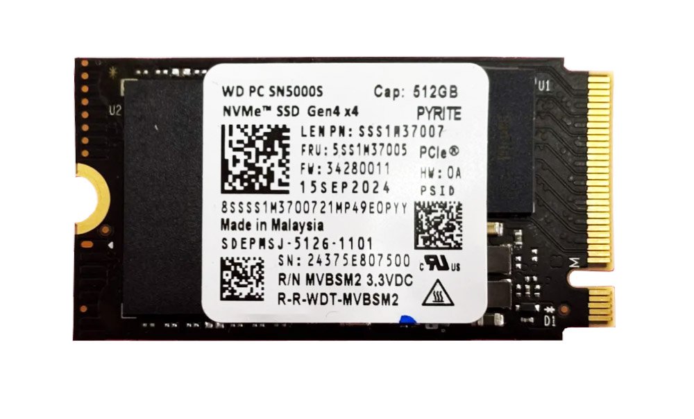 Б/у Твердотельный накопитель M.2 2242 NVMe 512GB Western Digital PC SN5000S (SDEPMSJ-512G-1101)