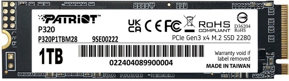 Накопитель SSD M2 1Tb Patriot P320 P320P1TBM28