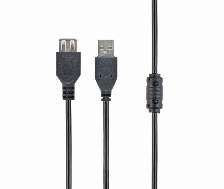 Кабель USB2 A-F 1.8m (удлинитель) USB2.0 Pro Cablexpert CCF-USB2-AMAF-6, AM/AF, 1.8м, экран, феррит.