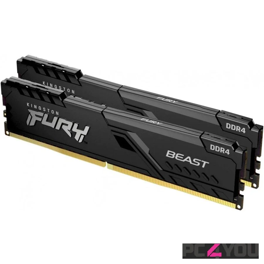 Модуль памяти DDR4 16Gb (2x8Gb Kit) Kingston 3200 Fury Beast KF432C16BBK2/16-SP
