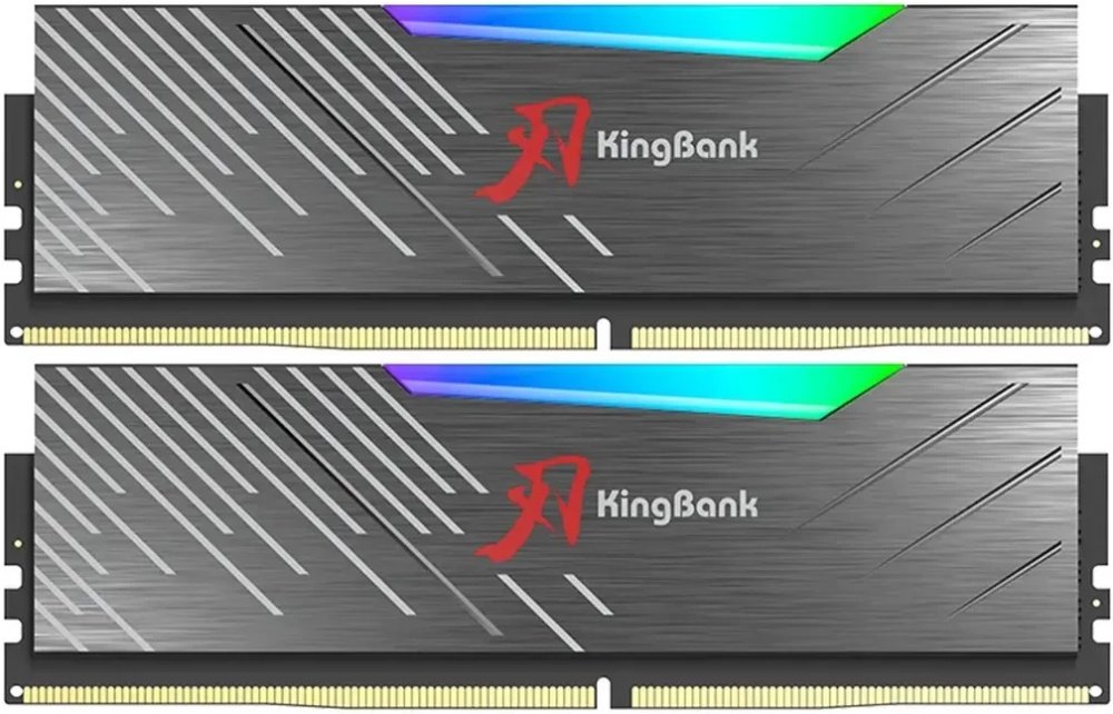 Модуль памяти DDR5 32Gb (16GBx2) KingBank KRRB RGB 6000 CL30 Black