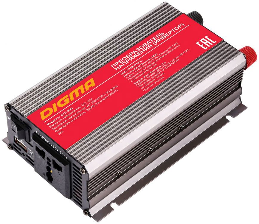 Автоинвертор Digma DCI-300 300Вт
