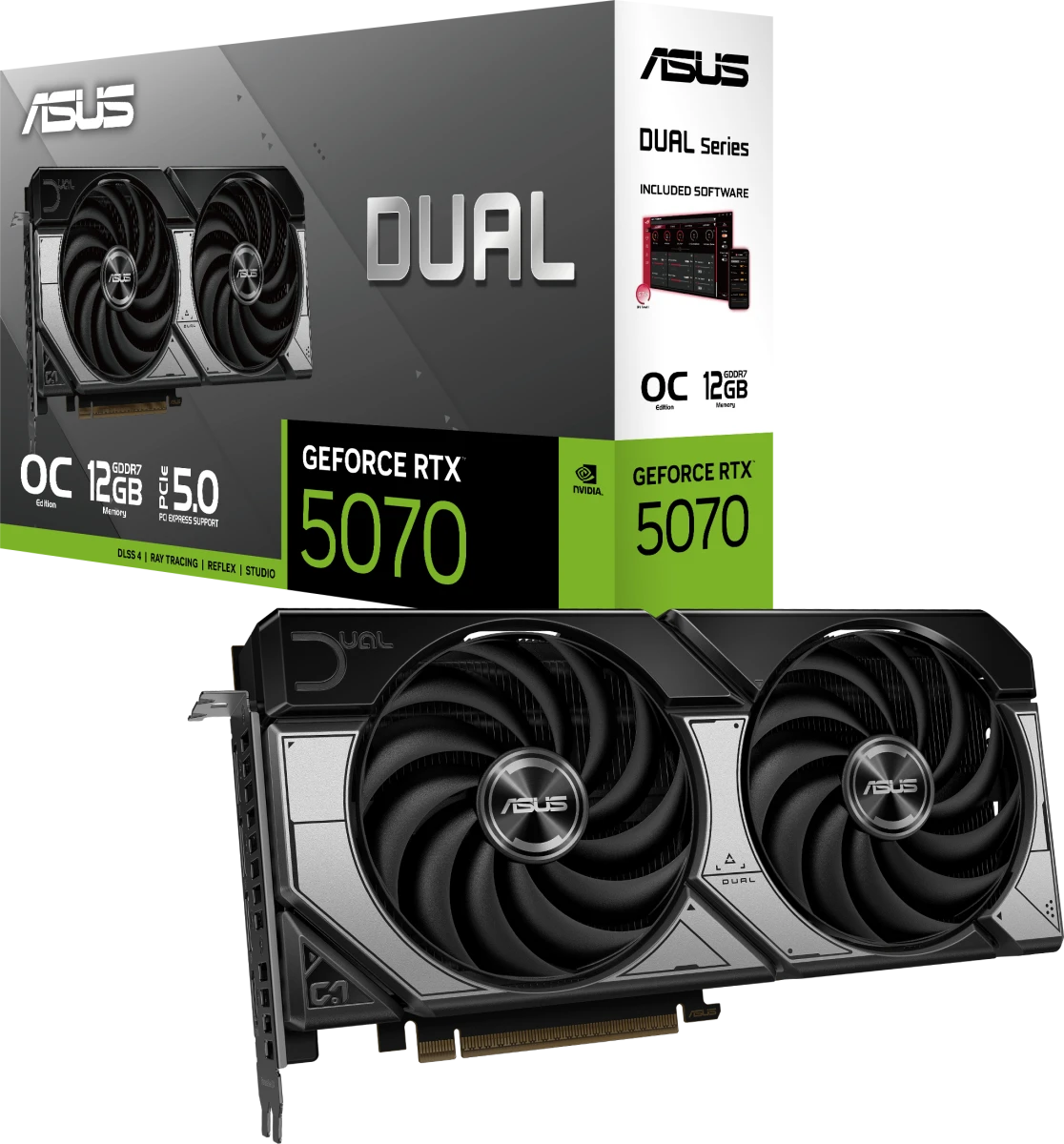 Видеокарта GeForce RTX 5070 12Gb Asus DUAL-RTX5070-O12G