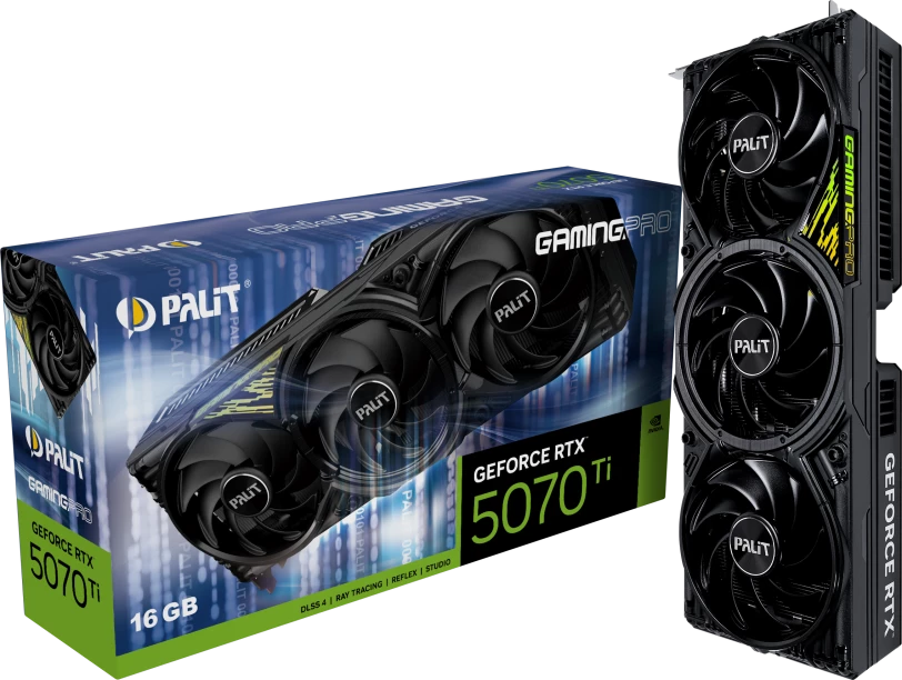 Видеокарта GeForce RTX 5070Ti 16Gb Palit GamingPro NE7507T019T2-GB2031A