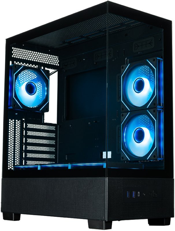 Корпус XASTRA Q500 6ARGB-C10-UC Black, 6x120mm ARGB (ATX)