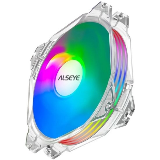 Вентилятор для корпуса 120MM ALSEYE M120-PT, белый/прозрачный