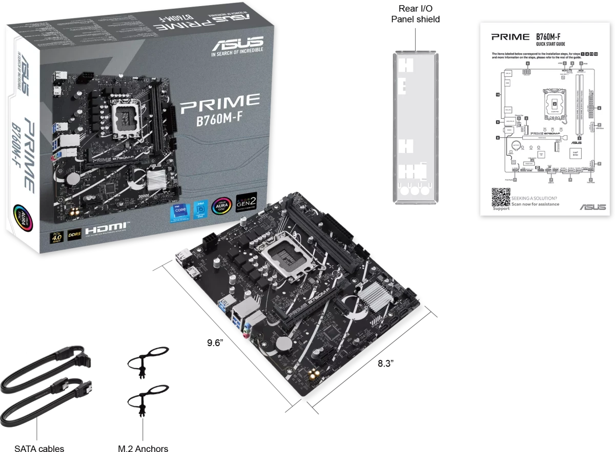 Материнская плата 1700 Asus B760M-F Prime