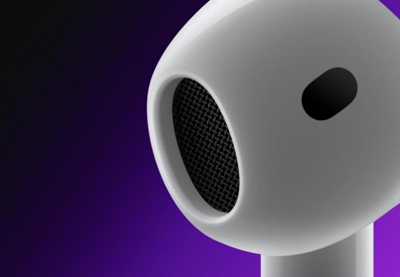 Наушники Airpods 4 ANC 2024 С Беспроводным Зарядным Футляром White