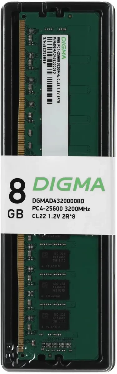 Модуль памяти DDR4 8Gb Digma 3200 DGMAD43200008D