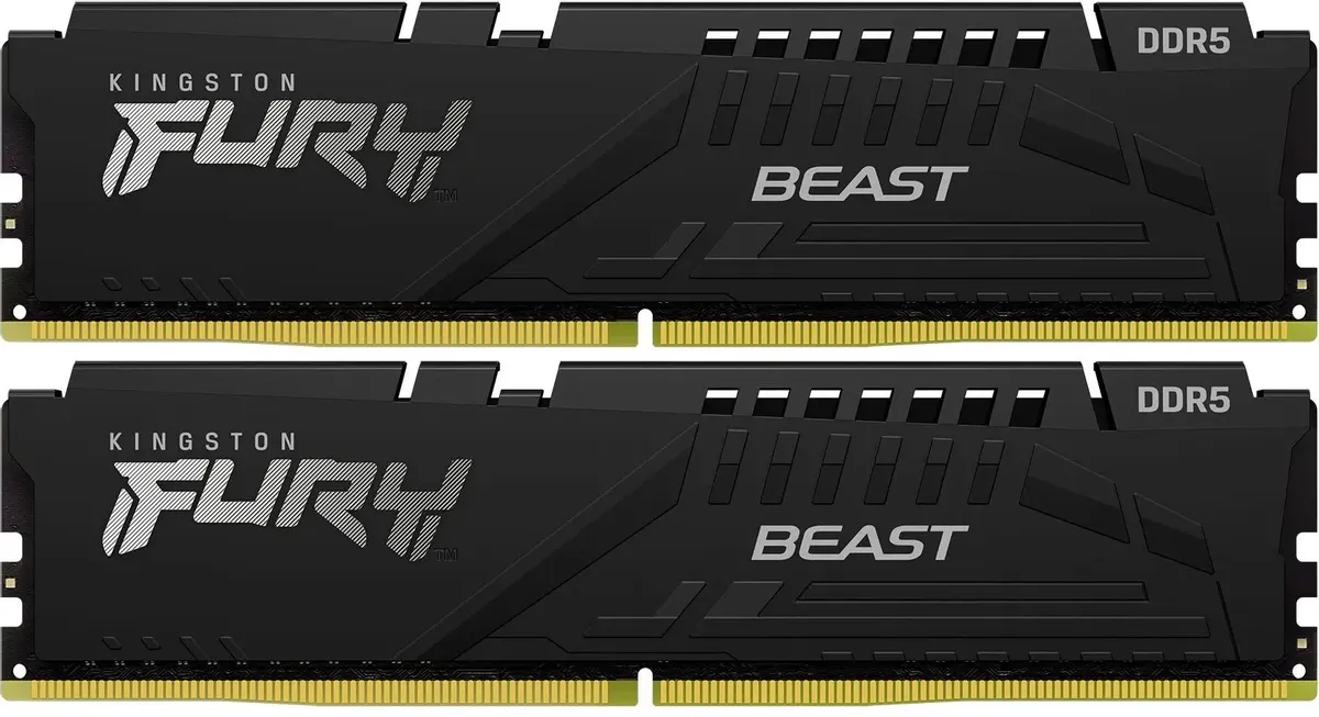 Модуль памяти DDR5 64Gb (2x32Gb Kit) Kingston 6000 Fury Beast KF560C36BBEK2-64