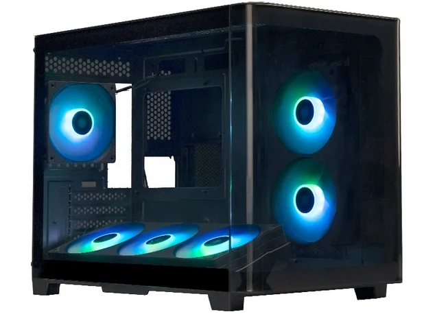 Корпус XASTRA QR500M 6ARGB-FC-C6-UC Black mATX, 6x 120mm ARGB