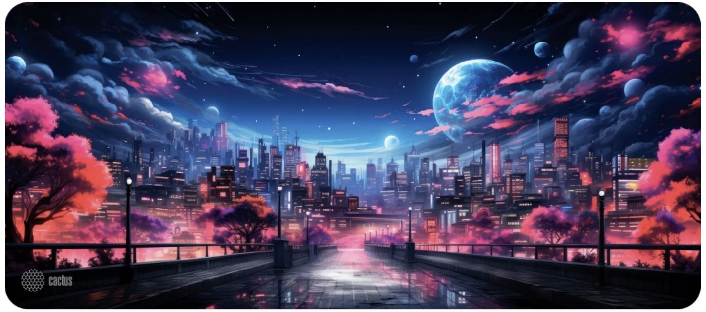 Коврик для мыши Cactus Fantasy Space, 900×400×3мм, рисунок