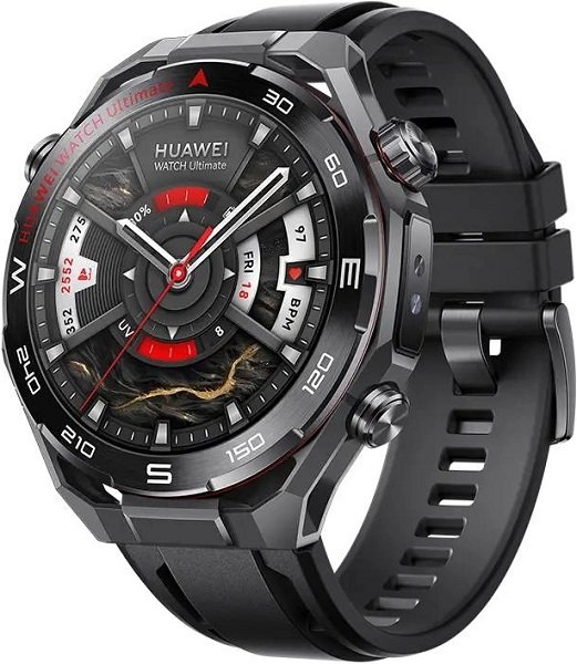 Смарт-часы Huawei Watch Ultimate 2 (MCH-AL00)  циркониевый корпус черного цвета (черный ремешок из фторэластомера)