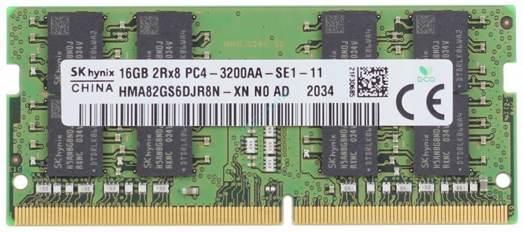 Б/у Модуль памяти SO-DIMM DDR4 16GB SK Hynix 3200MHz CL22 (HMA82GS6DJR8N-XN)