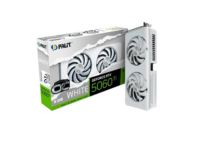 Видеокарта GeForce RTX 5060 Ti 8GB PALIT WHITE OC (NE7506TU19P1-GB2062M)