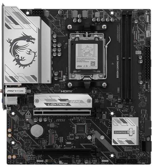 Материнская плата AM5 MSI B850M GAMING WIFI (mATX, 2xDDR5)