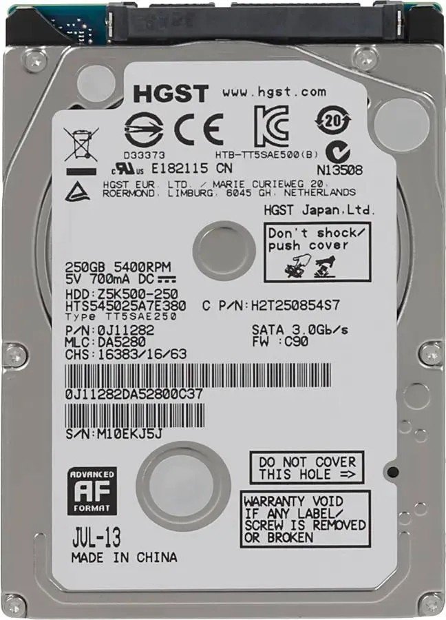 Жесткий диск 2.5" SATA-III Hitachi HGST Travelstar Z5K500 250GB (HTS545025A7E380)