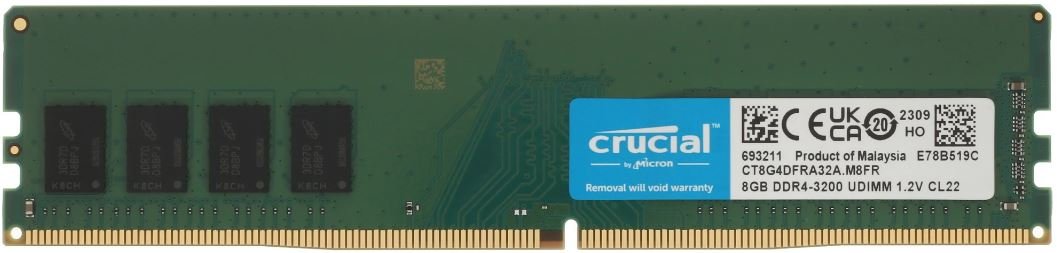 Модуль памяти DDR4 8GB Crucial 3200MHz CL22 (CT8G4DFRA32A)
