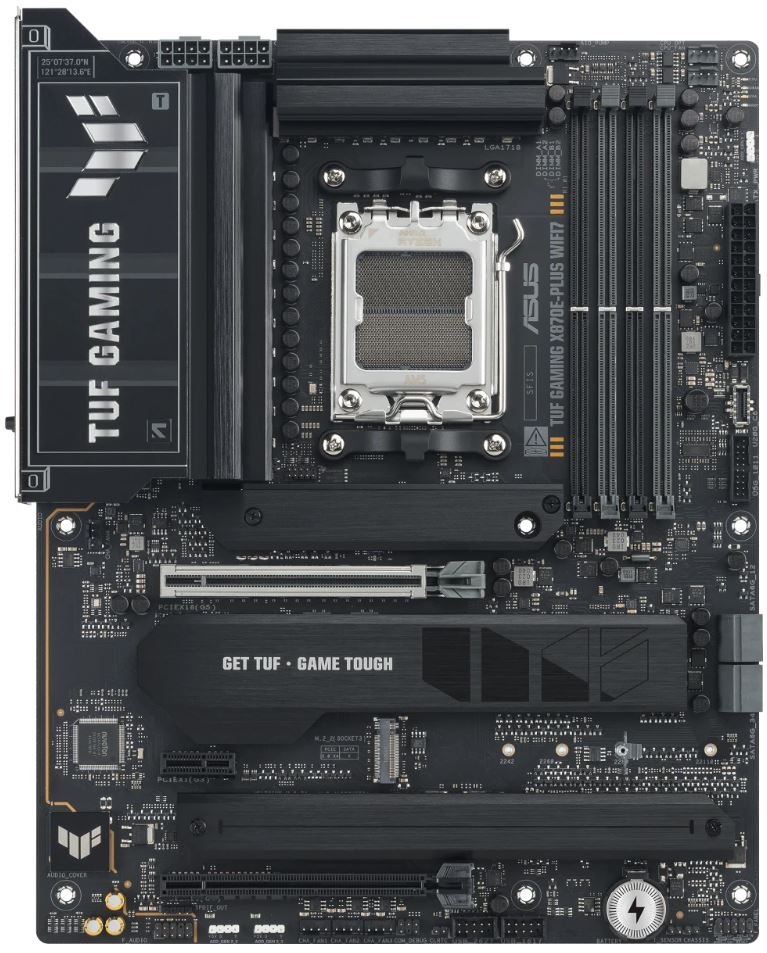Материнская плата AM5 ASUS TUF GAMING X870E-PLUS WIFI7 (ATX, 4xDDR5)