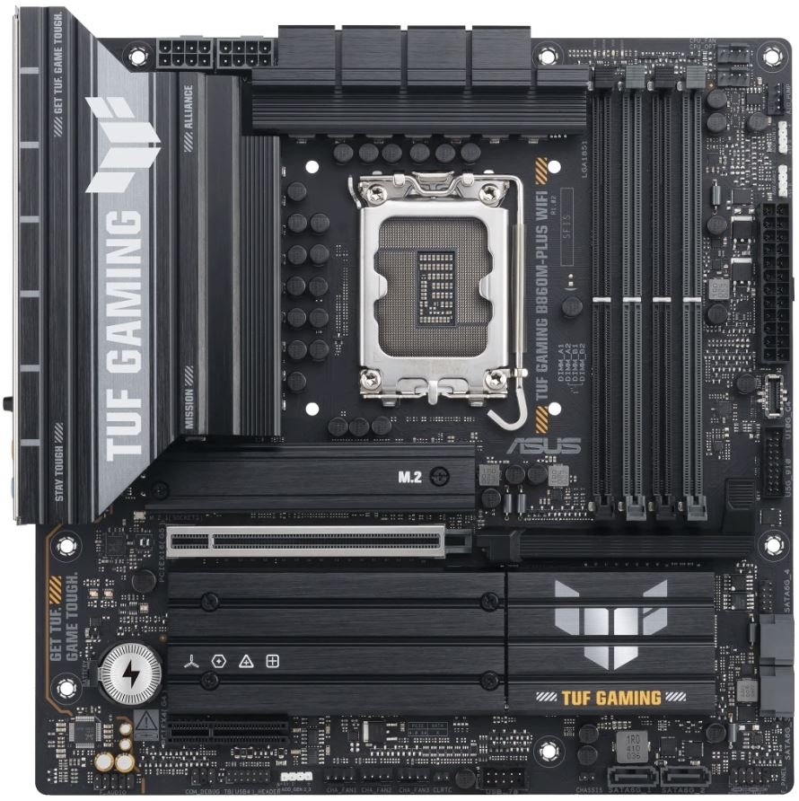 Материнская плата LGA 1851 ASUS TUF GAMING B860M-PLUS WIFI (mATX, 4xDDR5)