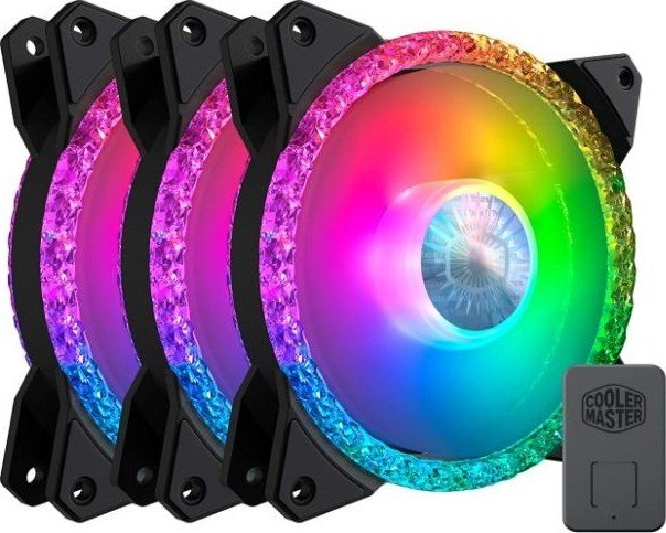 Вентилятор для корпуса 120MM (комплект) Cooler Master MasterFan MF120 Prismatic 3in1, чёрный