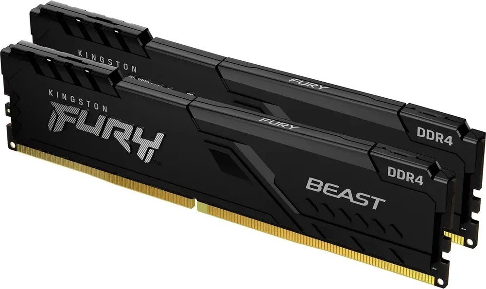 Модуль памяти DDR4 32GB (16GBx2) Kingston FURY Beast Black 3200 KF432C16BBK2/32-SP
