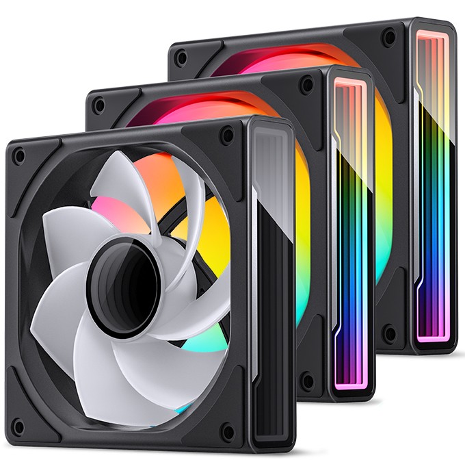 Вентилятор для корпуса 120mm Jonsbo ZK-120BR (3 in 1) Black Reverse