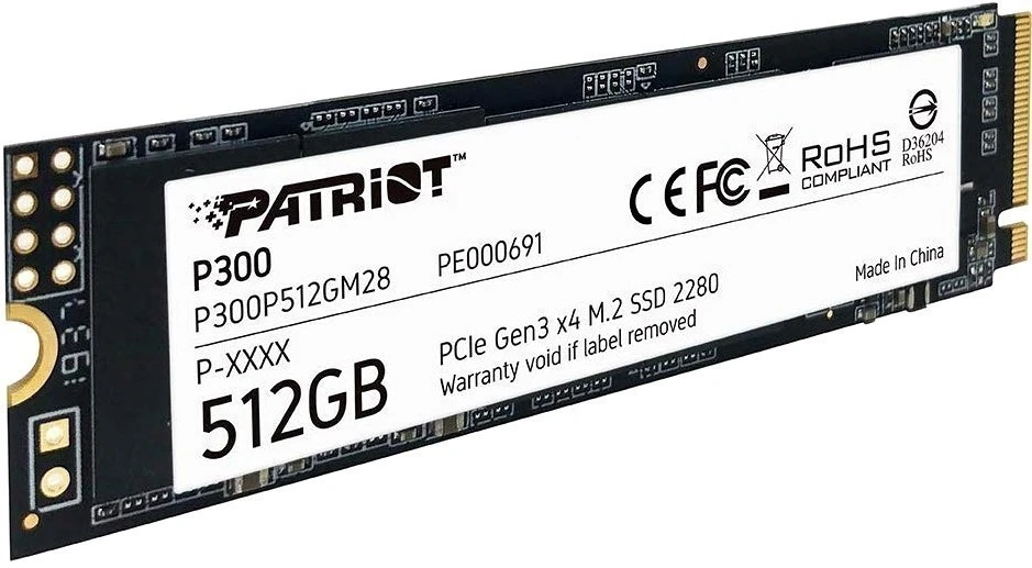 Накопитель SSD M2 512Gb Patriot P300 P300P512GM28