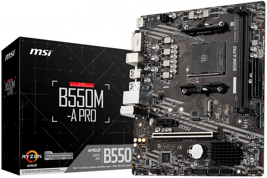 Материнская плата AM4 MSI B550M-A PRO