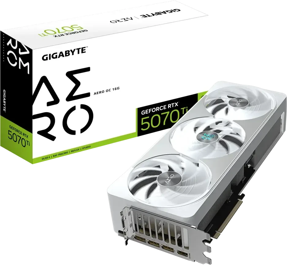 Видеокарта GeForce RTX 5070Ti 16Gb Gigabyte GV-N507TAERO OC-16GD
