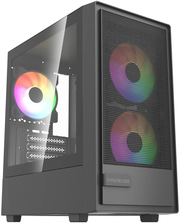 Корпус Powercase Mistral SM02 ARGB Black (CMMSM02B-A3)