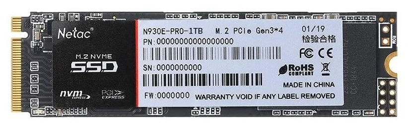 Накопитель SSD M2 1Tb Netac NT01N930E-001T-E4X