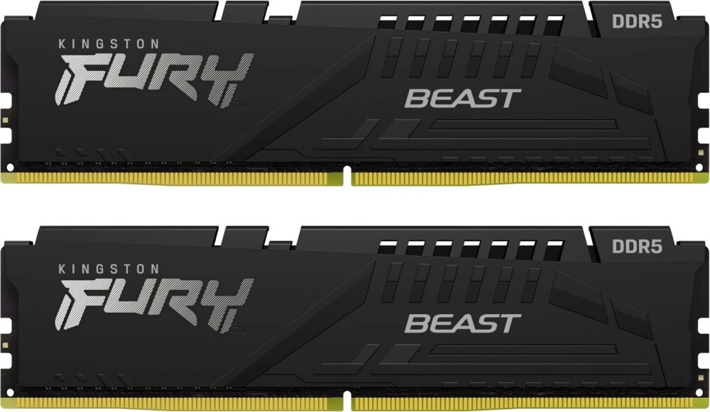 Модуль памяти DDR5 32Gb (2x16Gb Kit) Kingston 5600 Fury Beast KF556C40BBK2-32