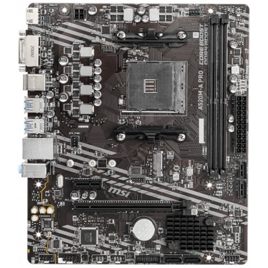 Материнская плата AM4 MSI A520M-A PRO (mATX, 2xDDR4)